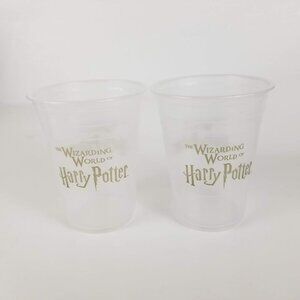 Harry Potter Wizarding World Plastic Small Cups 2 Lot Disposable USH Universal